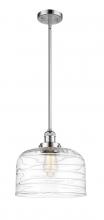  201S-PC-G713-L - Bell - 1 Light - 12 inch - Polished Chrome - Stem Hung - Mini Pendant