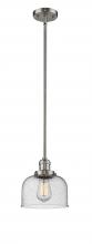  201S-SN-G74 - Bell - 1 Light - 8 inch - Brushed Satin Nickel - Stem Hung - Mini Pendant