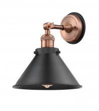  203BP-ACBK-M10-BK - Briarcliff - 1 Light - 10 inch - Antique Copper - Sconce