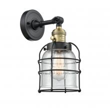  203SW-BAB-G54-CE-LED - Bell Cage - 1 Light - 6 inch - Black Antique Brass - Sconce