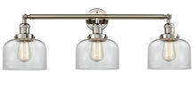  205-PN-G72 - Bell - 3 Light - 32 inch - Polished Nickel - Bath Vanity Light