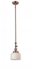  206-AC-G71 - Bell - 1 Light - 8 inch - Antique Copper - Stem Hung - Mini Pendant