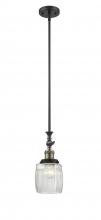  206-BAB-G302 - Colton - 1 Light - 6 inch - Black Antique Brass - Stem Hung - Mini Pendant