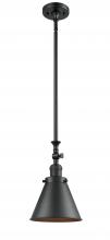  206-BK-M13-BK - Appalachian - 1 Light - 8 inch - Matte Black - Stem Hung - Mini Pendant