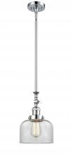  206-PC-G72 - Bell - 1 Light - 8 inch - Polished Chrome - Stem Hung - Mini Pendant