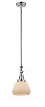  206-PN-G171 - Fulton - 1 Light - 7 inch - Polished Nickel - Stem Hung - Mini Pendant