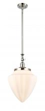  206-PN-G661-12 - Bullet - 1 Light - 12 inch - Polished Nickel - Stem Hung - Mini Pendant