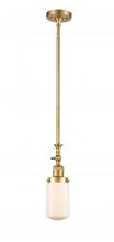  206-SG-G311 - Dover - 1 Light - 5 inch - Satin Gold - Stem Hung - Mini Pendant