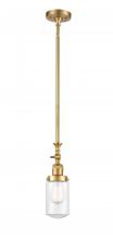  206-SG-G312 - Dover - 1 Light - 5 inch - Satin Gold - Stem Hung - Mini Pendant