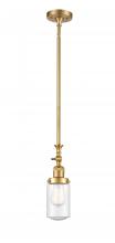  206-SG-G314 - Dover - 1 Light - 5 inch - Satin Gold - Stem Hung - Mini Pendant