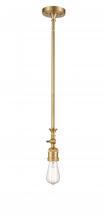  206-SG - Bare Bulb - 1 Light - 3 inch - Satin Gold - Stem Hung - Mini Pendant