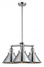  207-PC-M10 - Briarcliff - 3 Light - 24 inch - Polished Chrome - Stem Hung - Chandelier