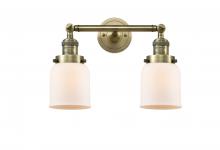  208-AB-G51 - Bell - 2 Light - 16 inch - Antique Brass - Bath Vanity Light