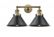  208-AB-M10-BK - Briarcliff - 2 Light - 19 inch - Antique Brass - Bath Vanity Light