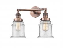  208-AC-G184 - Canton - 2 Light - 17 inch - Antique Copper - Bath Vanity Light