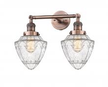  208-AC-G664-7 - Bullet - 2 Light - 18 inch - Antique Copper - Bath Vanity Light