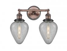 Innovations Lighting 208BP-ACBK-G165 - Geneseo - 2 Light - 17 inch - Antique Copper - Bath Vanity Light