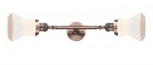  208L-AC-G191 - Bellmont - 2 Light - 6 inch - Antique Copper - Bath Vanity Light