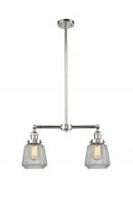  209-PN-G142 - Chatham - 2 Light - 21 inch - Polished Nickel - Stem Hung - Island Light