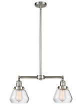 Innovations Lighting 209-SN-G172 - Fulton - 2 Light - 21 inch - Brushed Satin Nickel - Stem Hung - Island Light