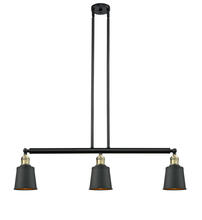  213-BAB-M9-BK - Addison - 3 Light - 38 inch - Black Antique Brass - Stem Hung - Island Light