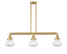  213-SG-G322 - Olean - 3 Light - 39 inch - Satin Gold - Stem Hung - Island Light