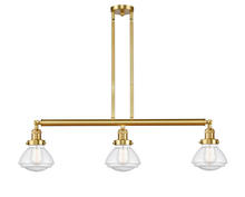  213-SG-G324 - Olean - 3 Light - 39 inch - Satin Gold - Stem Hung - Island Light