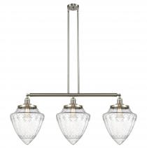  213-SN-G664-12 - Bullet - 3 Light - 40 inch - Brushed Satin Nickel - Stem Hung - Island Light