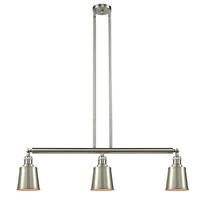  213-SN-M9-SN - Addison - 3 Light - 38 inch - Brushed Satin Nickel - Stem Hung - Island Light