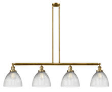  214-BB-G222 - Seneca Falls - 4 Light - 51 inch - Brushed Brass - Stem Hung - Island Light