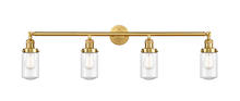  215-SG-G314 - Dover - 4 Light - 43 inch - Satin Gold - Bath Vanity Light