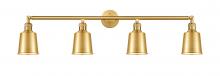  215-SG-M9-SG - Addison - 4 Light - 42 inch - Satin Gold - Bath Vanity Light