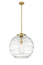  221-1S-SG-G1213-18 - Athens Deco Swirl - 1 Light - 18 inch - Satin Gold - Cord hung - Pendant