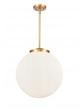  221-3S-SG-G201-16-LED - Beacon - 3 Light - 16 inch - Satin Gold - Cord hung - Pendant