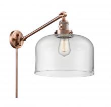  237-AC-G72-L - Bell - 1 Light - 12 inch - Antique Copper - Swing Arm