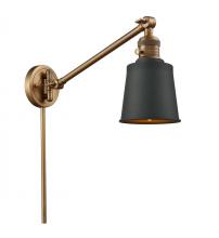  237-BB-M9-BK - Addison - 1 Light - 8 inch - Brushed Brass - Swing Arm