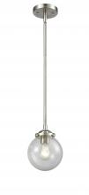  284-1S-SN-G204-6 - Beacon - 1 Light - 6 inch - Brushed Satin Nickel - Cord hung - Mini Pendant