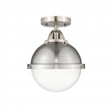  288-1C-SN-HFS-82-SN - Hampden - 1 Light - 9 inch - Brushed Satin Nickel - Semi-Flush Mount