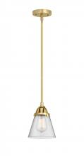  288-1S-SG-G64 - Cone - 1 Light - 6 inch - Satin Gold - Cord hung - Mini Pendant