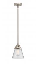  288-1S-SN-G64 - Cone - 1 Light - 6 inch - Brushed Satin Nickel - Cord hung - Mini Pendant