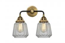  288-2W-BAB-G142 - Chatham - 2 Light - 14 inch - Black Antique Brass - Bath Vanity Light