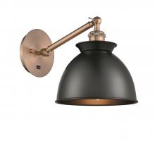  317-1W-AC-M14-BK - Adirondack - 1 Light - 8 inch - Antique Copper - Sconce