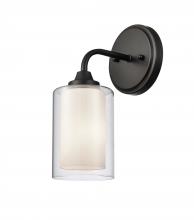  342-1W-BK-CLW - Fairbank - 1 Light - 5 inch - Matte Black - Bath Vanity Light