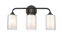  342-3W-BK-CLW - Fairbank - 3 Light - 20 inch - Matte Black - Bath Vanity Light