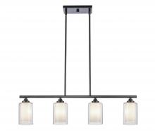  342-4I-BK-CLW - Fairbank - 4 Light - 34 inch - Matte Black - Cord hung - Island Light