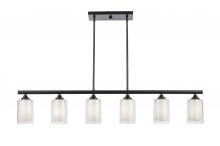  342-6I-BK-CLW - Fairbank - 6 Light - 48 inch - Matte Black - Cord hung - Island Light