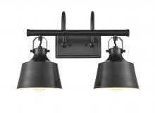  370-2W-BK-M - Provin - 2 Light - 19 inch - Matte Black - Bath Vanity Light