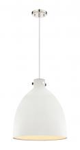  410-1PL-PN-M412-18W - Newton Sphere - 1 Light - 18 inch - Polished Nickel - Cord hung - Pendant