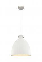  410-1PL-SN-M412-16W - Newton Sphere - 1 Light - 16 inch - Satin Nickel - Cord hung - Pendant