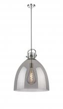  410-1SL-PN-G412-18SM - Newton Bell - 1 Light - 18 inch - Polished Nickel - Pendant